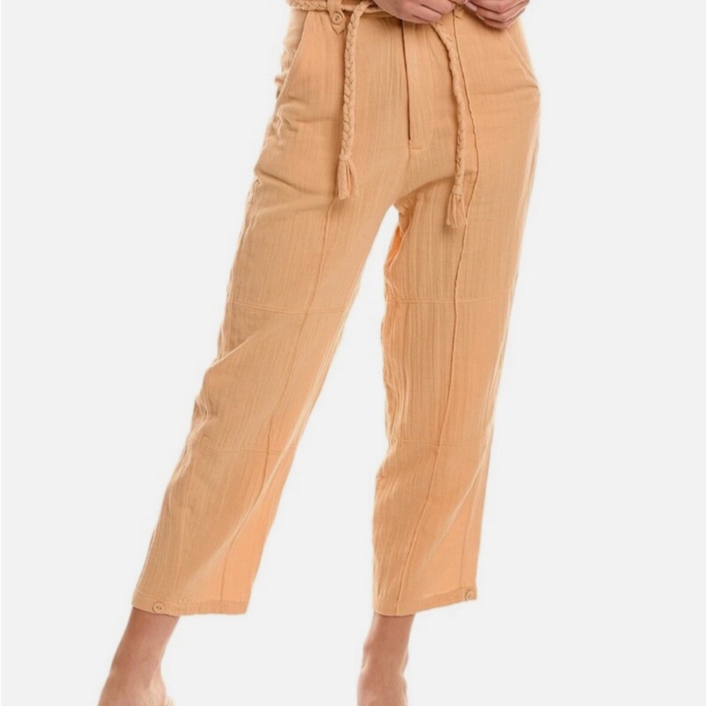 JOIE MARIN wide leg crop Cotton Pants In Green NWT SIZE 8 - Picture 2 of 4